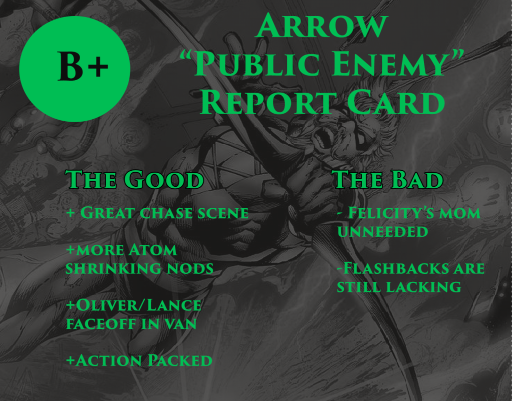 Arrow Public Enemy Report Card